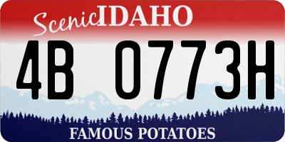 ID license plate 4B0773H