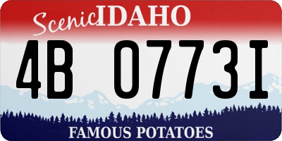 ID license plate 4B0773I