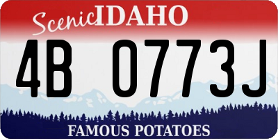 ID license plate 4B0773J