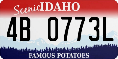 ID license plate 4B0773L
