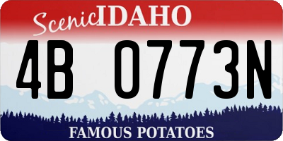 ID license plate 4B0773N