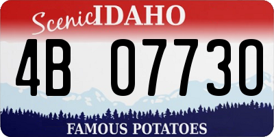ID license plate 4B0773O