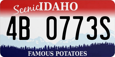 ID license plate 4B0773S