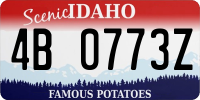 ID license plate 4B0773Z