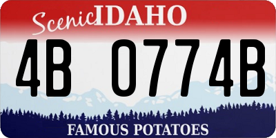 ID license plate 4B0774B