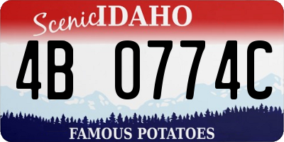 ID license plate 4B0774C
