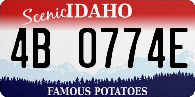 ID license plate 4B0774E