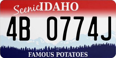 ID license plate 4B0774J
