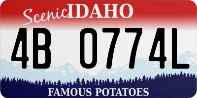 ID license plate 4B0774L