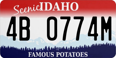 ID license plate 4B0774M