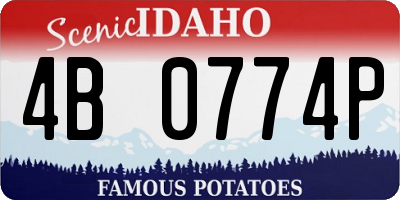 ID license plate 4B0774P