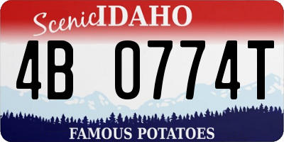 ID license plate 4B0774T