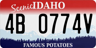 ID license plate 4B0774V