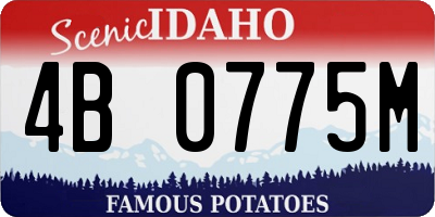 ID license plate 4B0775M