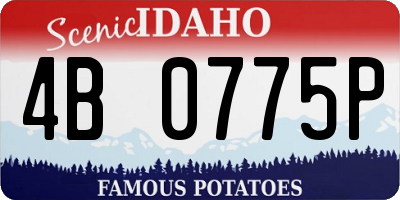ID license plate 4B0775P