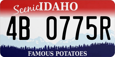 ID license plate 4B0775R
