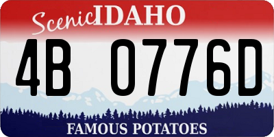 ID license plate 4B0776D