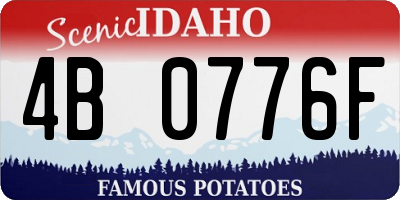 ID license plate 4B0776F