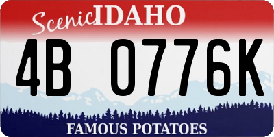 ID license plate 4B0776K