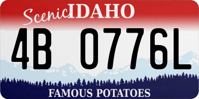 ID license plate 4B0776L