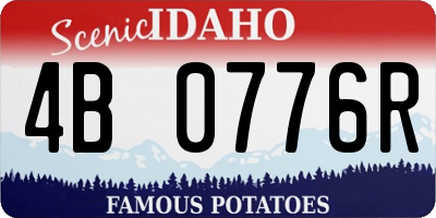 ID license plate 4B0776R