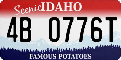 ID license plate 4B0776T