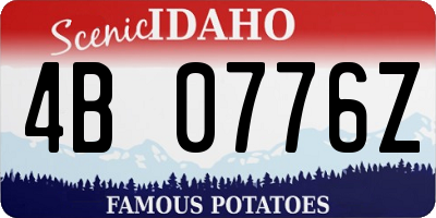 ID license plate 4B0776Z