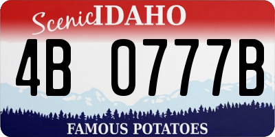 ID license plate 4B0777B