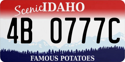 ID license plate 4B0777C