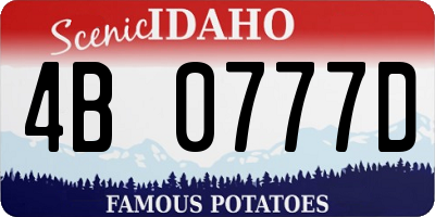 ID license plate 4B0777D