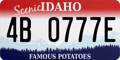 ID license plate 4B0777E