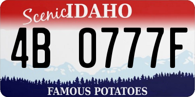 ID license plate 4B0777F