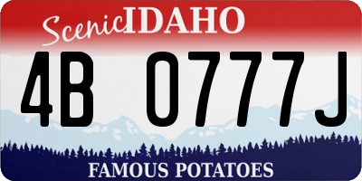 ID license plate 4B0777J