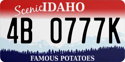 ID license plate 4B0777K
