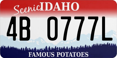 ID license plate 4B0777L