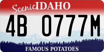 ID license plate 4B0777M
