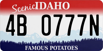 ID license plate 4B0777N