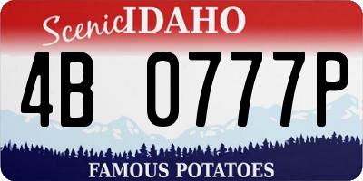 ID license plate 4B0777P