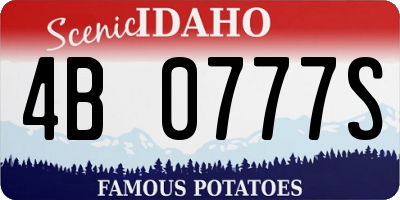 ID license plate 4B0777S