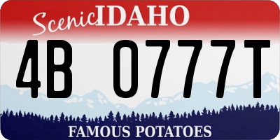ID license plate 4B0777T