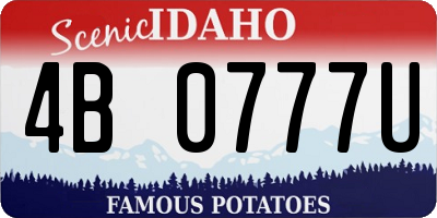 ID license plate 4B0777U