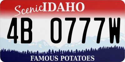ID license plate 4B0777W