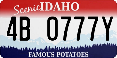 ID license plate 4B0777Y