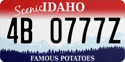 ID license plate 4B0777Z