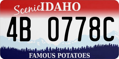ID license plate 4B0778C