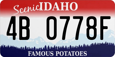 ID license plate 4B0778F