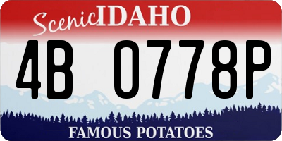 ID license plate 4B0778P