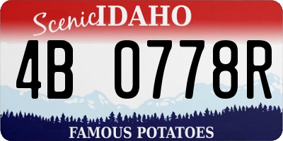 ID license plate 4B0778R