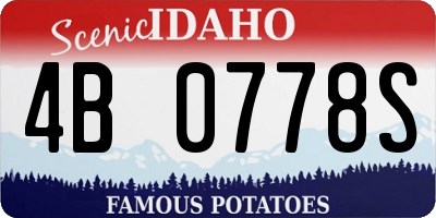 ID license plate 4B0778S