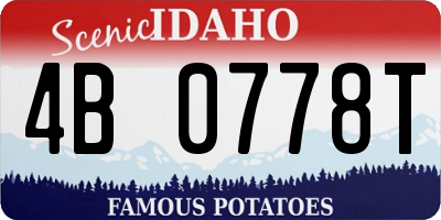 ID license plate 4B0778T